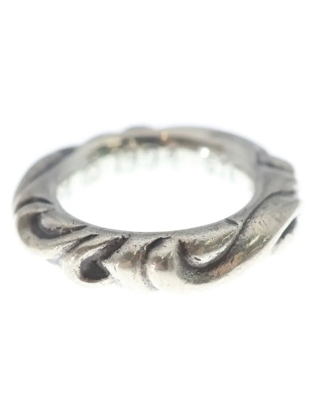 Chrome Hearts Scrl Band Scroll Ring Silver